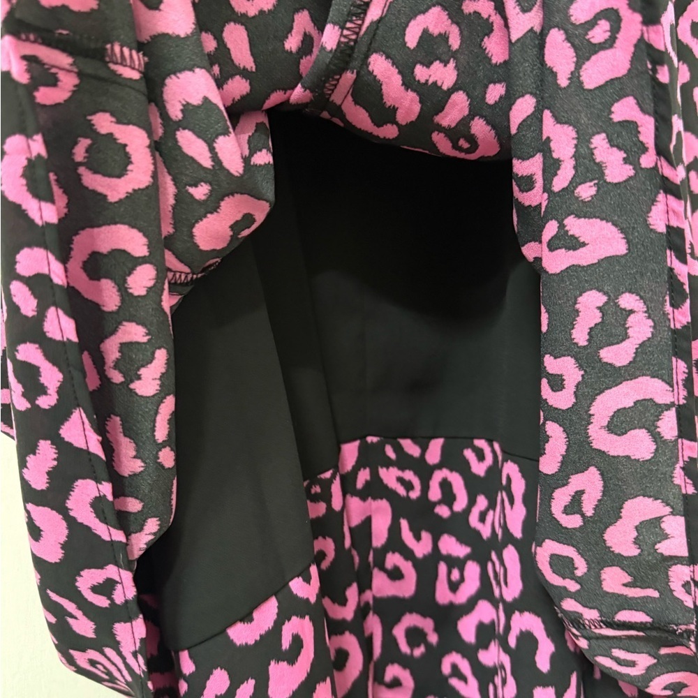 Alya Black and Pink Animal Print Dress - Picture 3 of 5